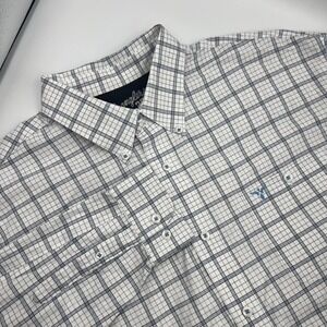 Wrangler 20X Competition Men's Advanced Comfort Blue Plaid Button Down Shirt 2XT